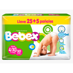 Pañales Bebex Etapa 4/XG pague 25 lleve 30