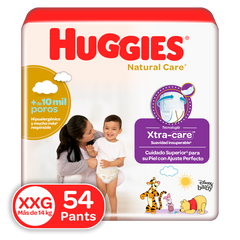 Pañales Huggies Natural Care Pants Etapa 5/XXG x 54 Unds